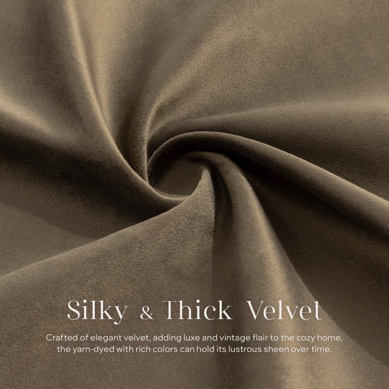 Phantoscope Pack of 2 Velvet Decorative Throw Decorative Pillow Cover Soft Solid Square Cushion Case for Couch Dark Coffee 18 x 18 inches 45 x 45 cm - Image 2