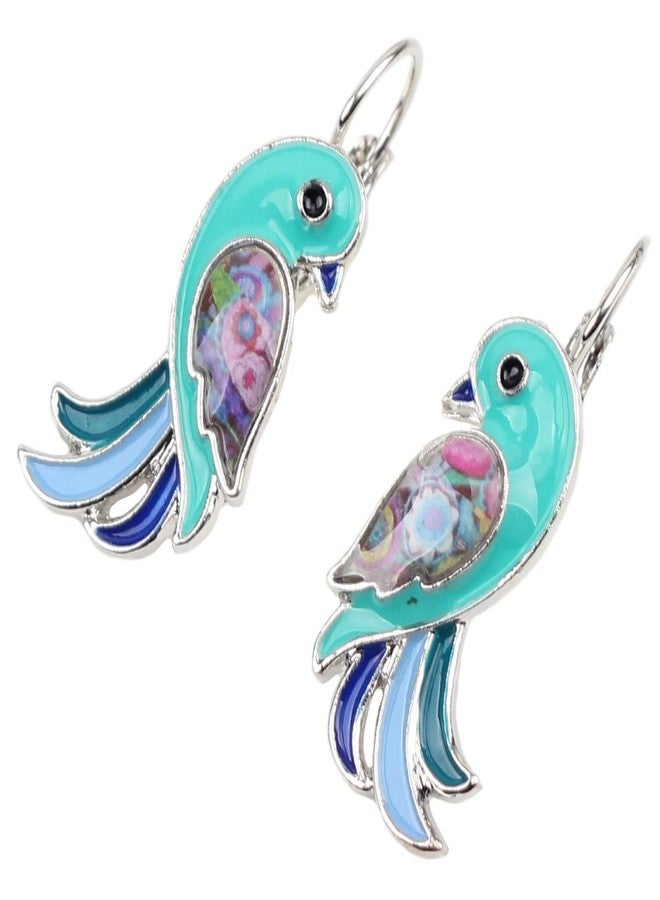 NEWEI Enamel Alloy Tropic Parrot Bird Earrings Fashion Animal Jewelry French Clip for Women Gift Charms Decorations - Image 2
