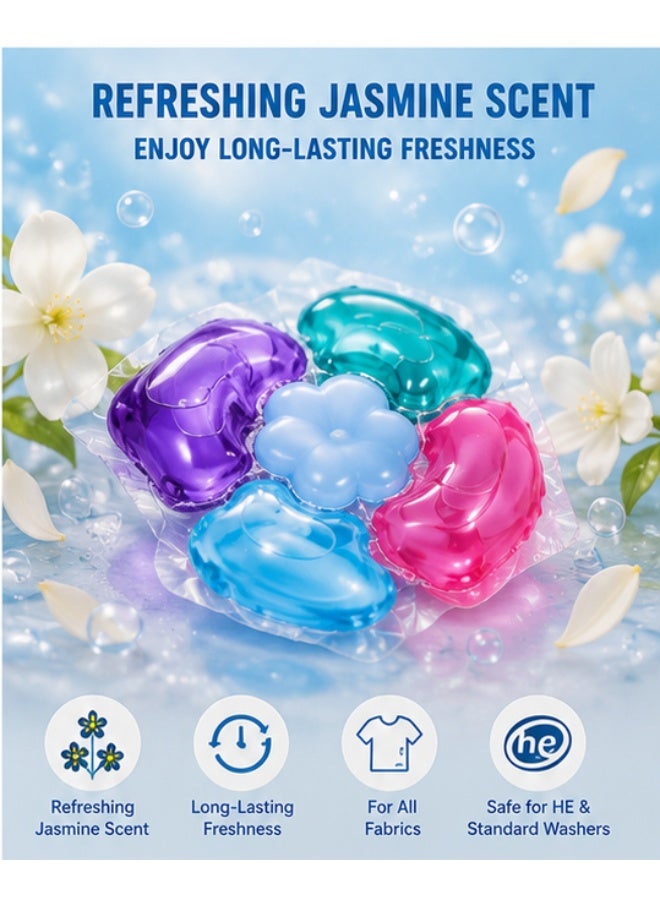 5-in-1 Laundry Detergent & Fabric Freshener with Refreshing Jasmine Scent – Deep Cleaning, Odor Removal & Long-Lasting Freshness - Image 4