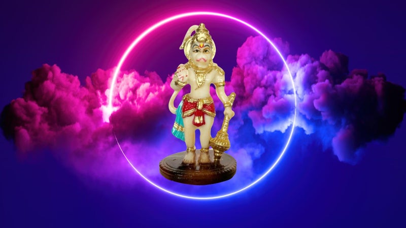Casa Azul Lord Hanuman Idol 4 inch for Car Dashboard Home Decor, Pooja, Office/Showroom/Shop Tables, Gifting - House Warming Gift, Return Gifts God Maruti (Assorted Colours) - Pack of 1 - Image 5