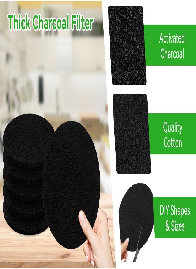 Generic - 6 Pack Charcoal Filters for Compost Bucket, 6.7 Inch Compost Filters for Countertop Bin, Activated Carbon Replacement Filters for Kitchen Compost Bins, Home Bucket Compost Bin Refill, Round - Image 1