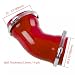 ASYXPCRH Compatible With Porsche Carerra 996 997 C2 C4 NonTurbo Cold Air Intake Silicone Tube Pipe Clamp 4Ply Red - Image 2