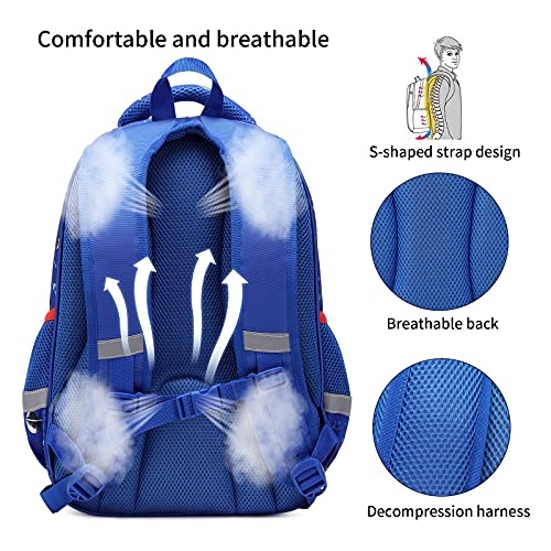 Cusangel Kids Backpack for Boys Elementary Kindergarten Preschool School Bag 16 inch Multifunctional Cute Large Capacity - Image 4