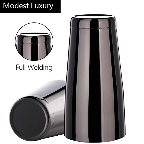 LINALL Stainless Steel Boston Shaker - 2-piece 18oz & 28oz Professional Bartender Cocktail Shaker Bartender Shaker Kit - CTSK0013 (Black) - Image 5