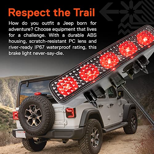 ONLINE LED STORE TRUE MODS LED Third Brake Light Replacement for Jeep 2018+ Wrangler JL [Smoked Lens] [Plug-n-Play] [IP67 Waterproof] - Image 4