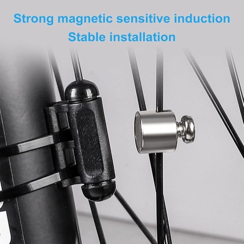 SquEqu 2 Pack Bicycle Speedometer Magnet Bike Computer Odometer Wheel Spoke Magnet Waterproof Speed Counting Sensor Universal for Bicycles Tachometer Cycling Riding Replacement Parts - Image 2