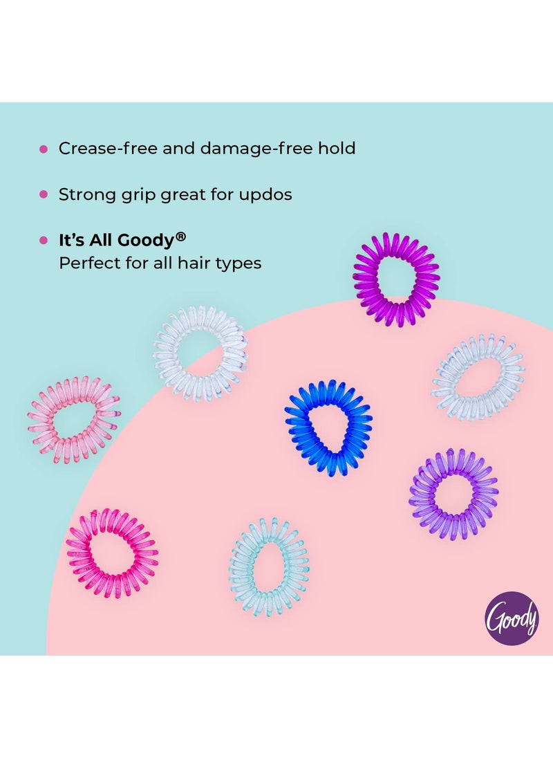Goody Goody Kids Hair Coils  8 Count Assorted  Dentless Jelly Bands Ponytailers for Women Teens  Girls to Style  Secure Hair  PainFree Accessories For All Hair Types  - Image 2