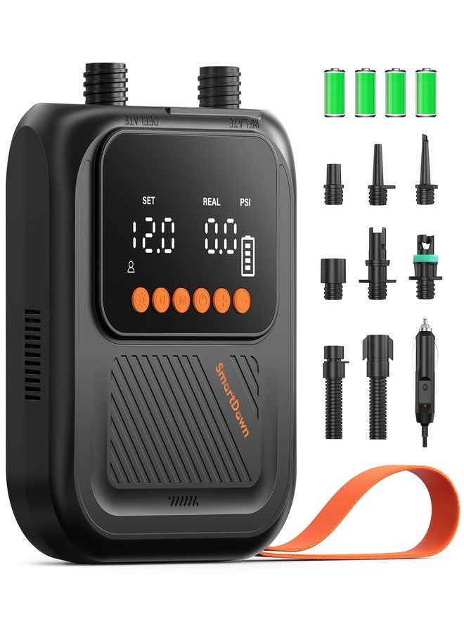 SmartDawn Rechargeable Paddle Board Pump, 20 PSI High Pressure Portable SUP Air Pump with Dual Stage Inflation & Deflation, 3x4500MAH, 30% Faster with Auto-Off, Ideal for Kayaks, Boats, and Tents - Image 1