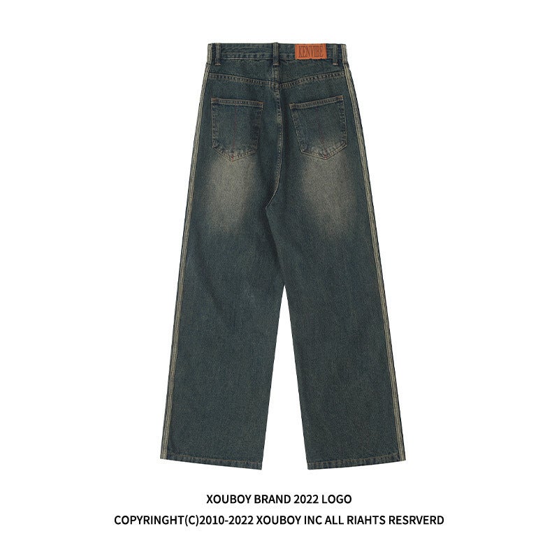 Unisex Classic Denim Jeans Loose Fit Daily Outdoor Wear - Image 3
