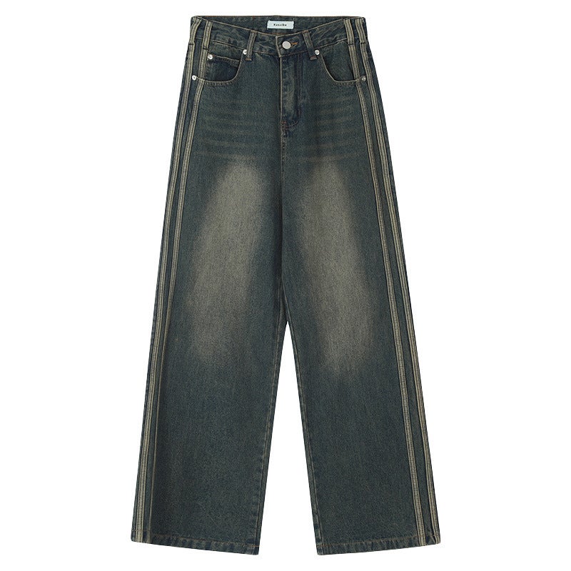 Unisex Classic Denim Jeans Loose Fit Daily Outdoor Wear - Image 1