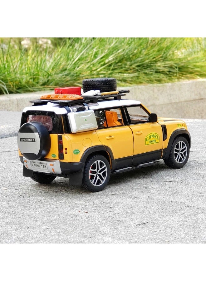 Defender 1/22 Land Rover Defender Camel Cup Alloy Off-road Car Model Kids Toy Car Gift - Image 5