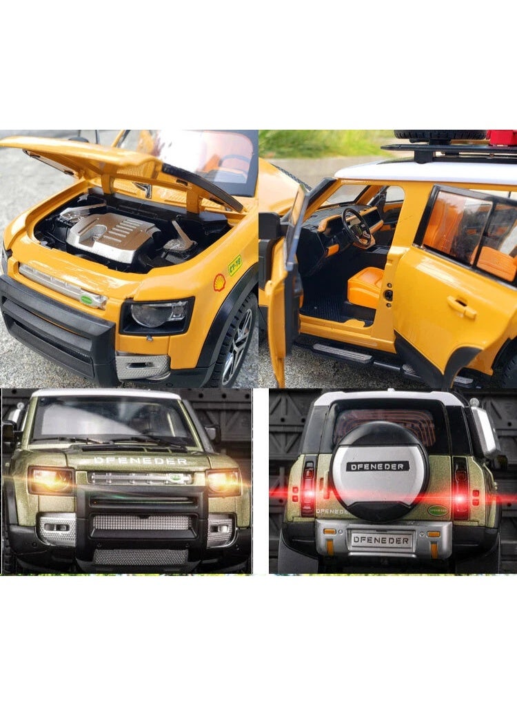 Defender 1/22 Land Rover Defender Camel Cup Alloy Off-road Car Model Kids Toy Car Gift - Image 3