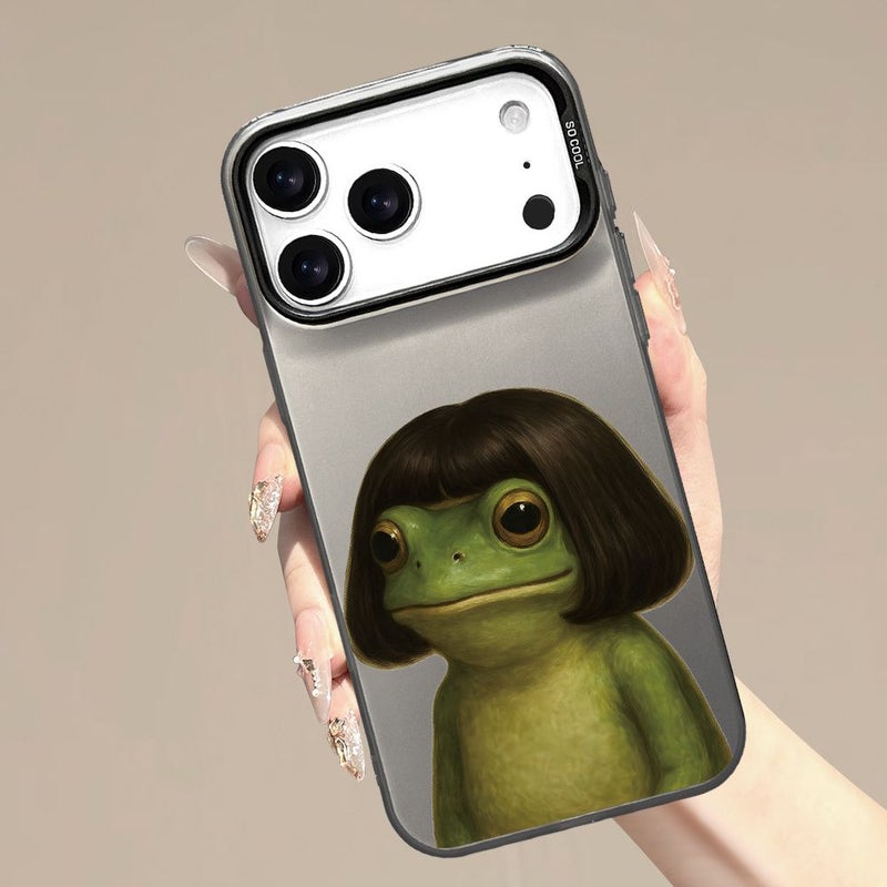 Frog Print TPU Phone Case For iPhone 17 Pro Max Transparent Black Funny Style Comfort Grip - Image 4