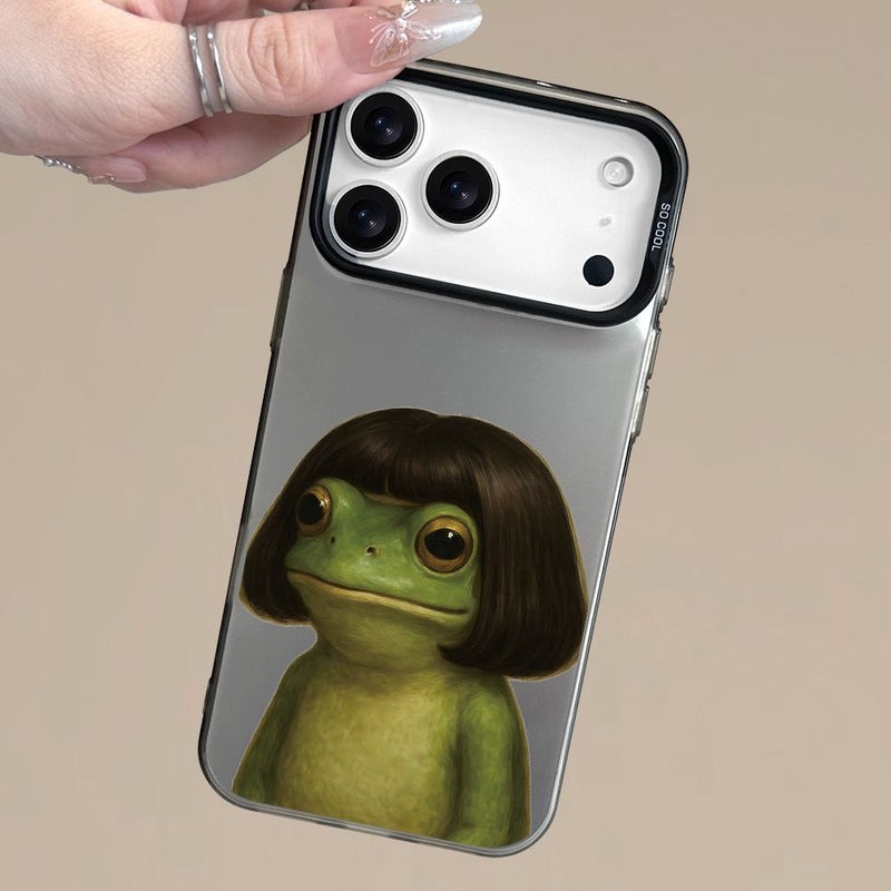 Frog Print TPU Phone Case For iPhone 17 Pro Max Transparent Black Funny Style Comfort Grip - Image 5