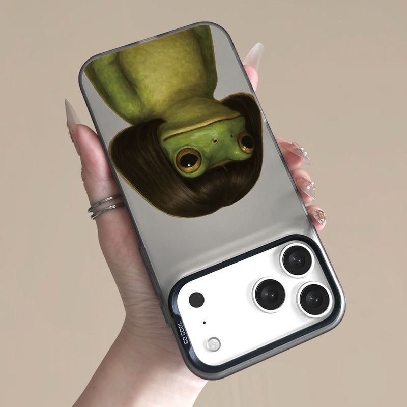 Frog Print TPU Phone Case For iPhone 17 Pro Max Transparent Black Funny Style Comfort Grip - Image 3