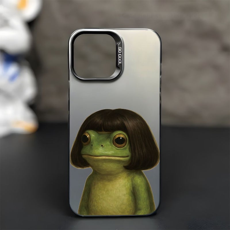 Frog Print TPU Phone Case For iPhone 17 Pro Max Transparent Black Funny Style Comfort Grip - Image 2