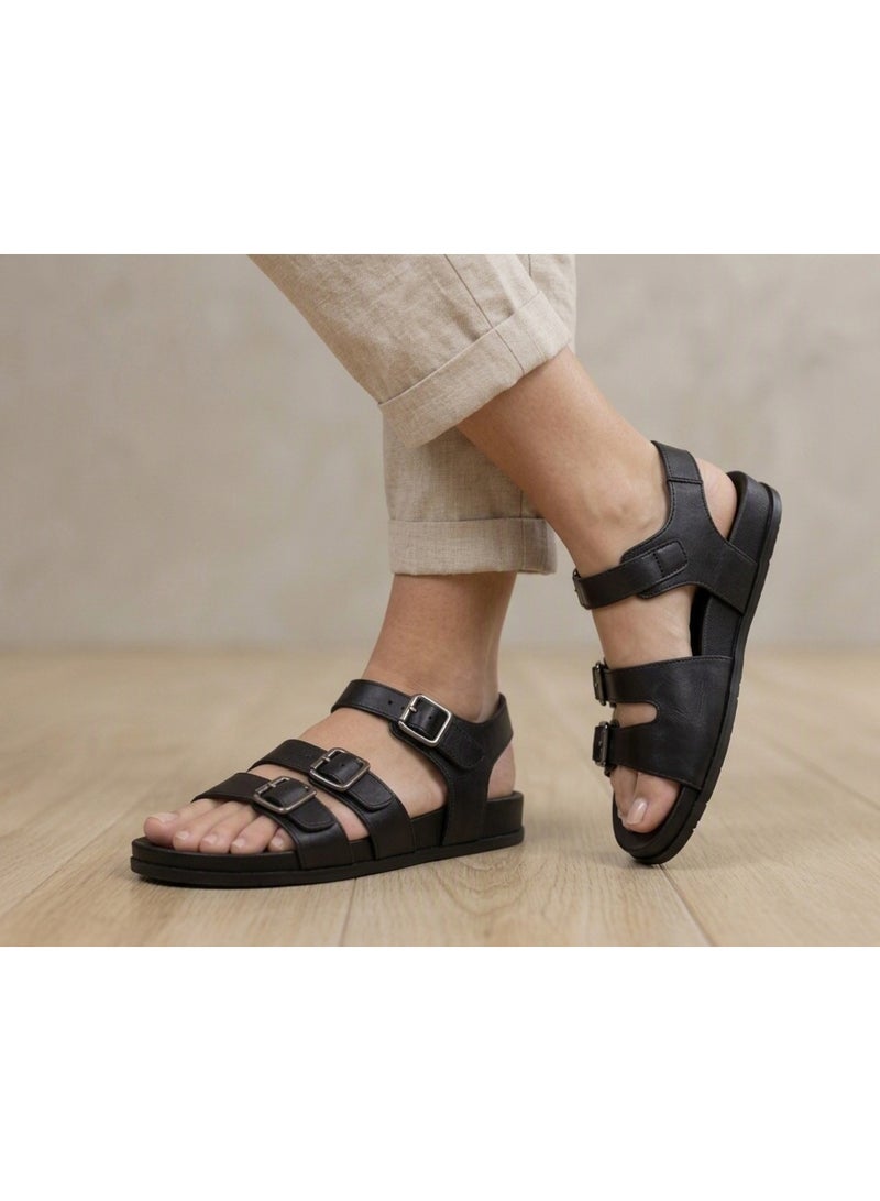 Comfortable women's sandals with adjustable straps and supportive orthopedic insole - Image 2