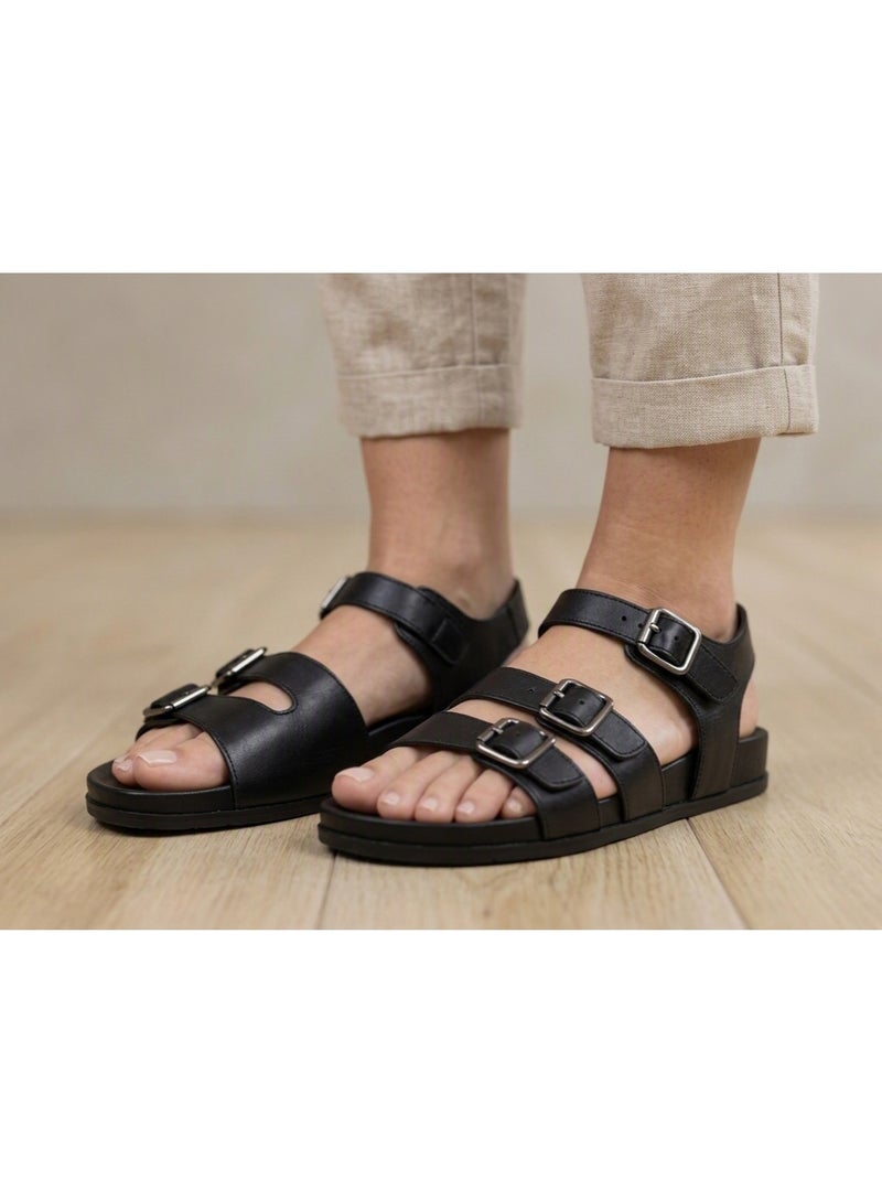 Comfortable women's sandals with adjustable straps and supportive orthopedic insole - Image 1