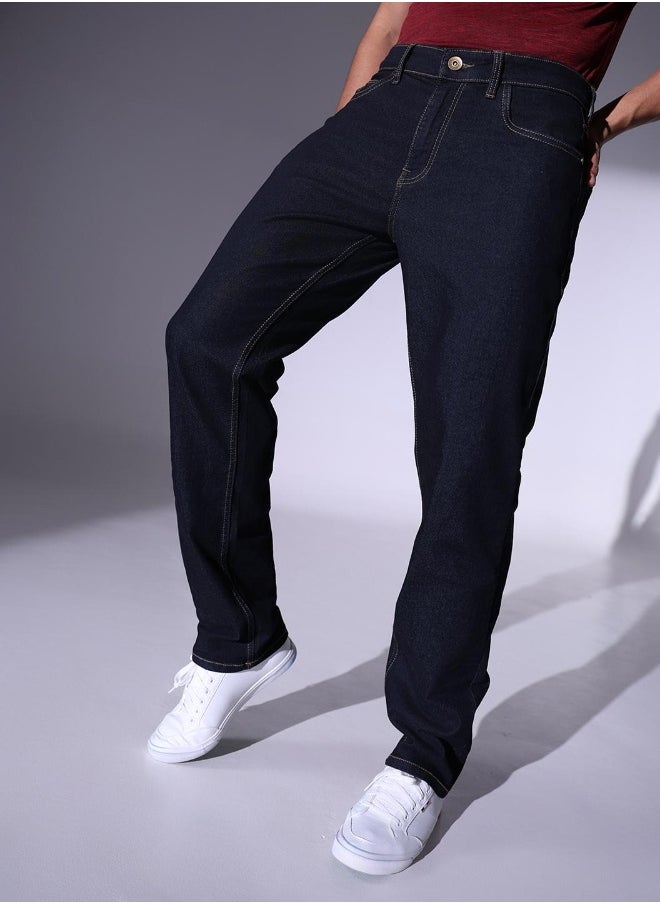 Hubberholme Straight Fit Indigo Jeans For Men- Perfect for Modest Wear  - Image 1