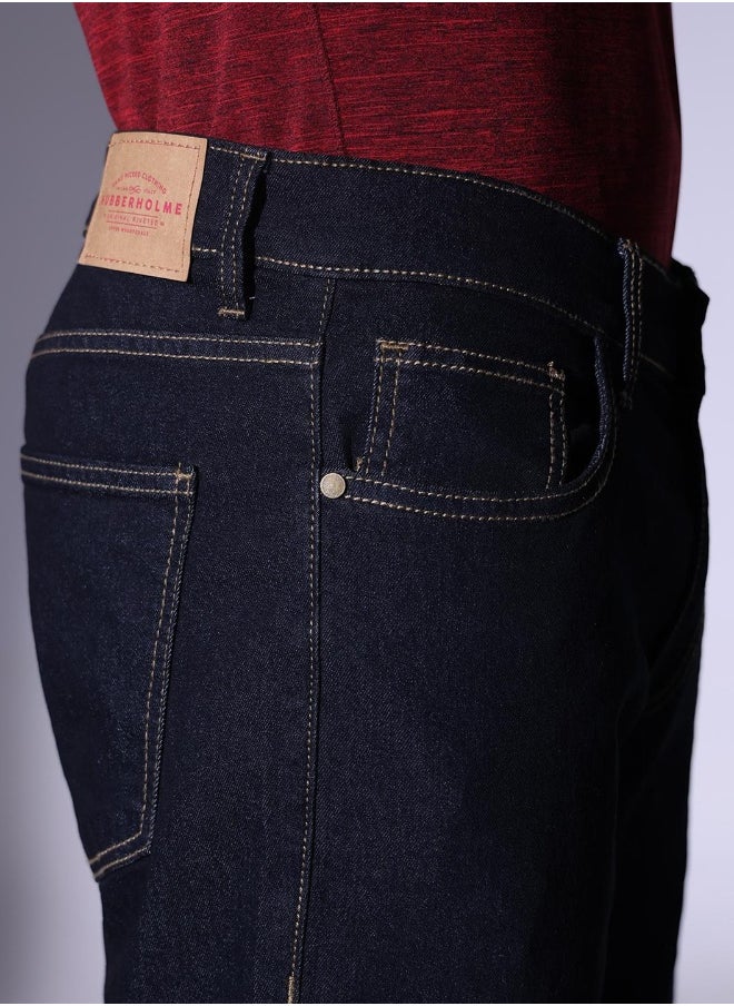 Hubberholme Straight Fit Indigo Jeans For Men- Perfect for Modest Wear  - Image 2