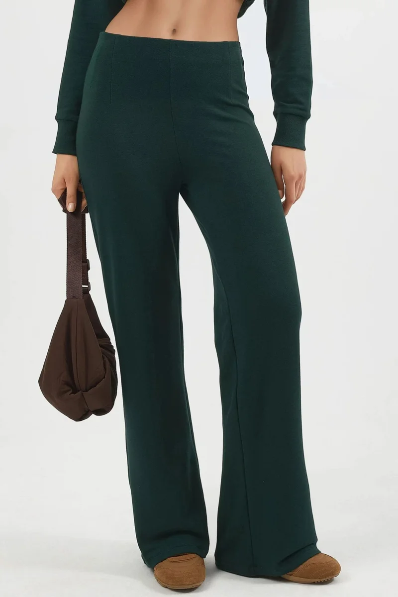 BUSEM High Waist Pull-On Straight Leg Pants