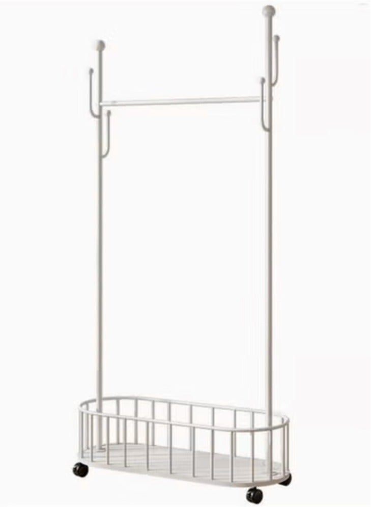 Living Movable Metal Clothing Rack Multifunctional With Wheels 80 CM  - Image 3