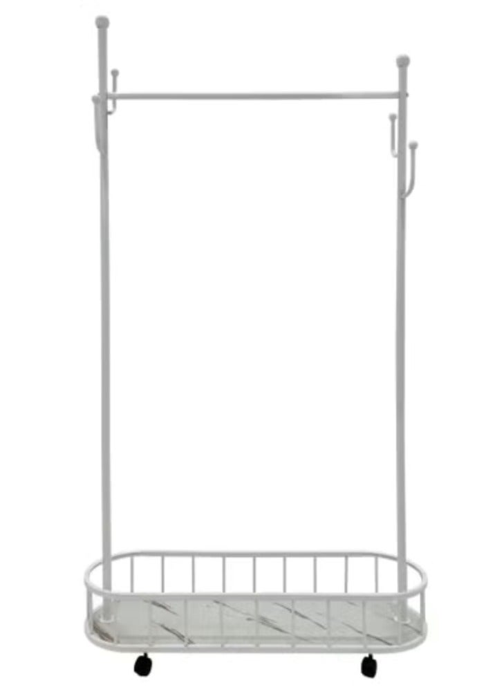 Living Movable Metal Clothing Rack Multifunctional With Wheels 80 CM  - Image 5