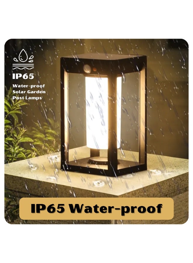 Vmax Solar Garden Post Lamps | Remote Control | 30 CM | 3 Color Change | 3000K Warm, 4500K Natural, 6000K Cool, White Light | Outdoor Porch, Deck, Patio, Yard, Garden, Lawn (15.1 x 15.1 x 30 Cm) - Image 4