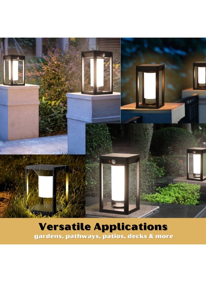 Vmax Solar Garden Post Lamps | Remote Control | 30 CM | 3 Color Change | 3000K Warm, 4500K Natural, 6000K Cool, White Light | Outdoor Porch, Deck, Patio, Yard, Garden, Lawn (15.1 x 15.1 x 30 Cm) - Image 5