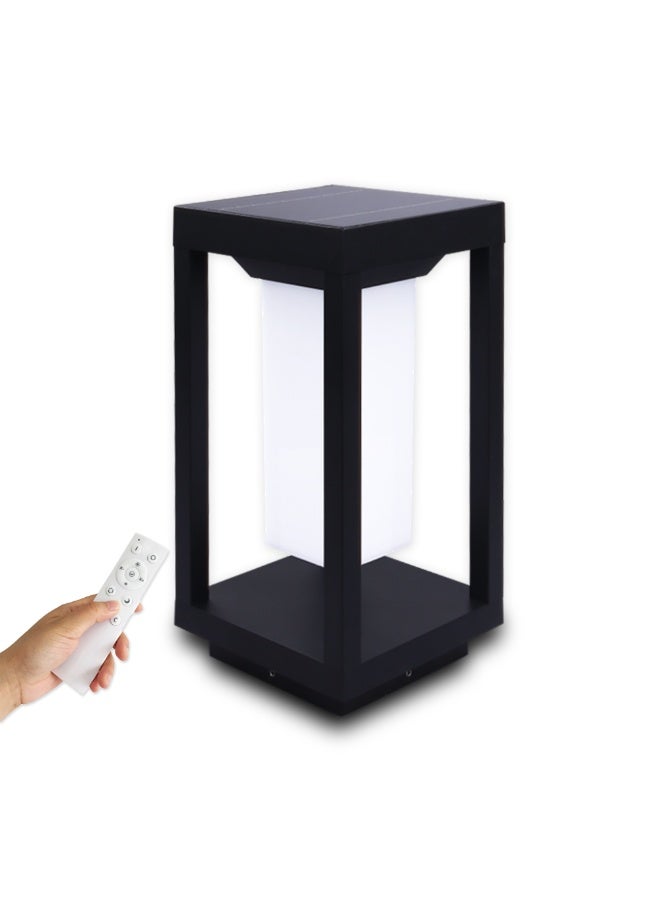 Vmax Solar Garden Post Lamps | Remote Control | 30 CM | 3 Color Change | 3000K Warm, 4500K Natural, 6000K Cool, White Light | Outdoor Porch, Deck, Patio, Yard, Garden, Lawn (15.1 x 15.1 x 30 Cm) - Image 2