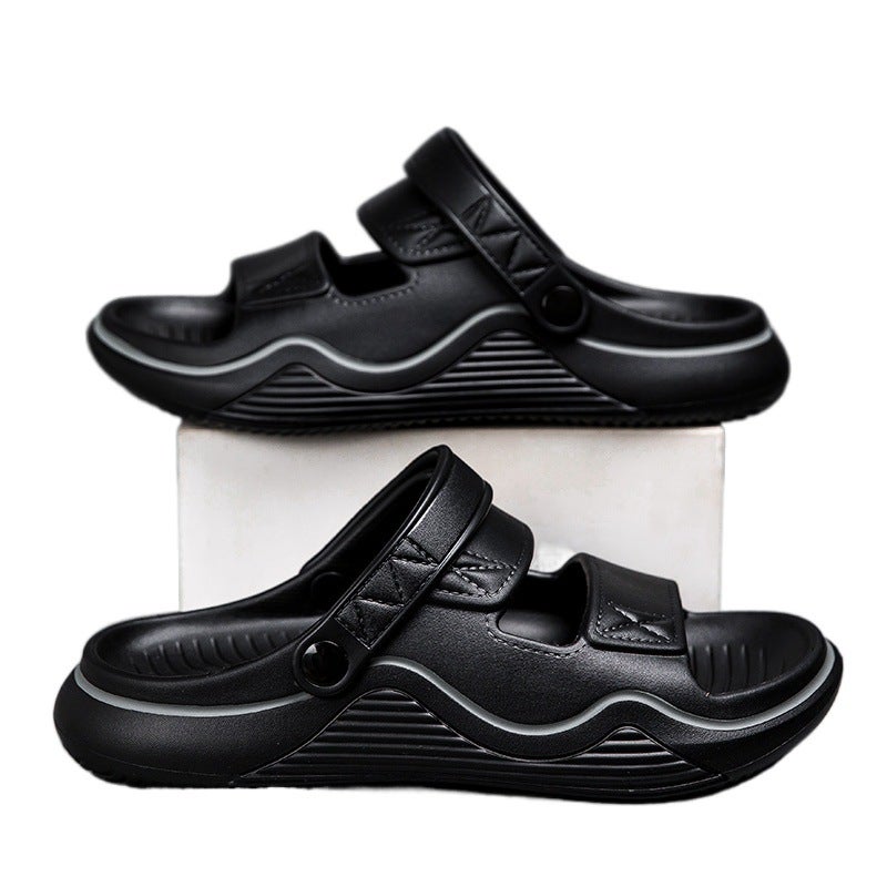 Slippers Men'S Summer Outwear Plus Size 46 Driving Dual-Purpose Sandals Men'S Casual Boys Soft-Soled Casual Beach Sandals - Image 4