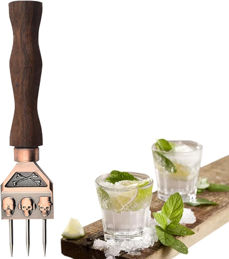 قاطع كرات الثلاج من البرونز والفولاذ المقاوم للصدأ - ترايدنت فأس للمطبخ وتجهيز المشروبات والتخييم - Image 1