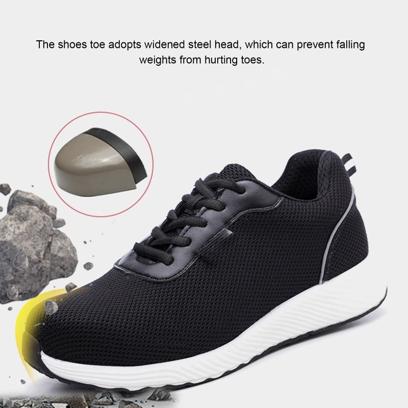 Safety Shoes: 6KV Insulation, Widened Steel Toe - Breathable Mesh Vamp, Anti-Puncture Anti-Slip EVA Sole Protective Work Footwear for Industrial Construction Harsh Workplace Environments - Image 5