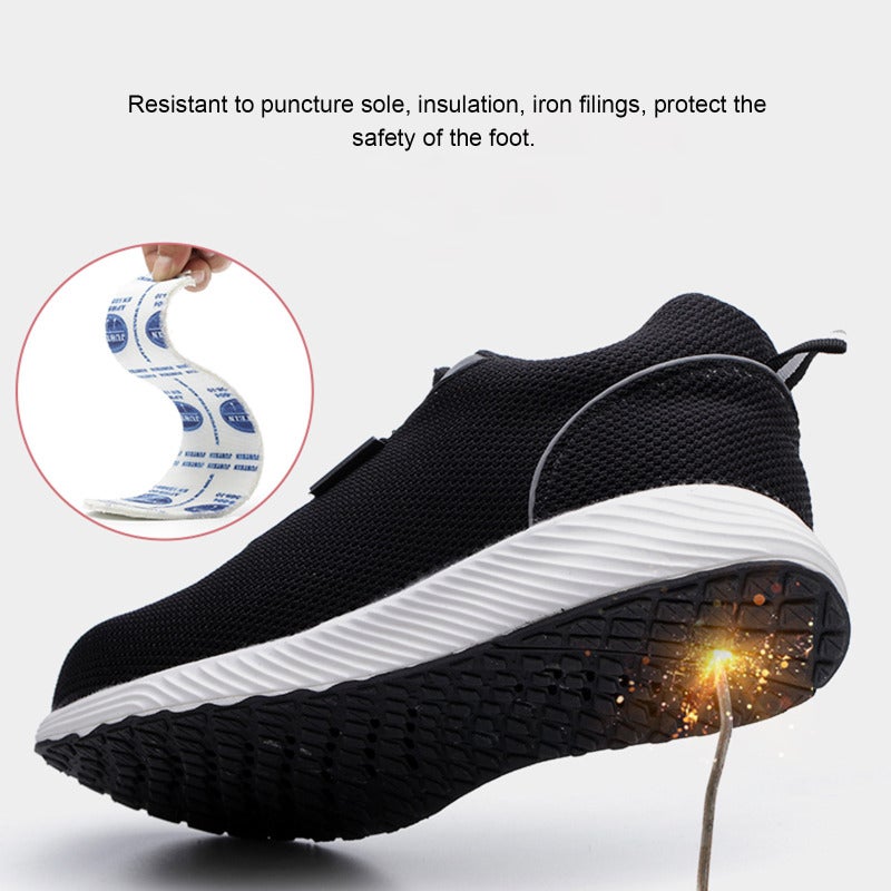 Safety Shoes: 6KV Insulation, Widened Steel Toe - Breathable Mesh Vamp, Anti-Puncture Anti-Slip EVA Sole Protective Work Footwear for Industrial Construction Harsh Workplace Environments - Image 3
