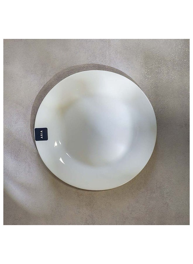 DANUBE HOME Aria Opal Dinner Plate For Dining Kitchen 25.5 Cm White  - Image 2