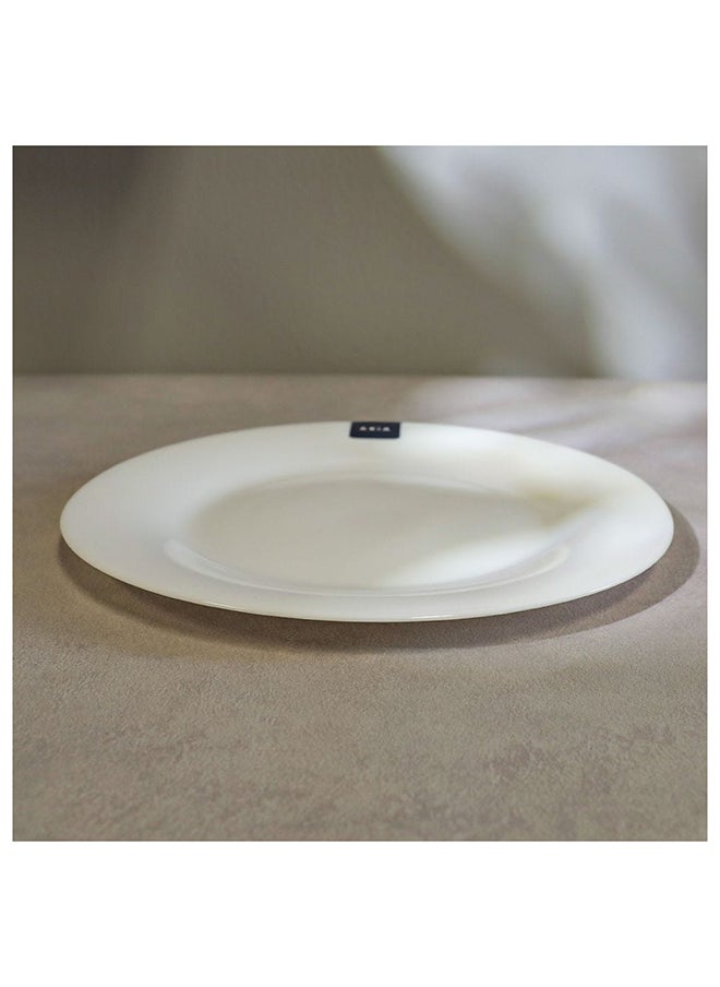 DANUBE HOME Aria Opal Dinner Plate For Dining Kitchen 25.5 Cm White  - Image 4