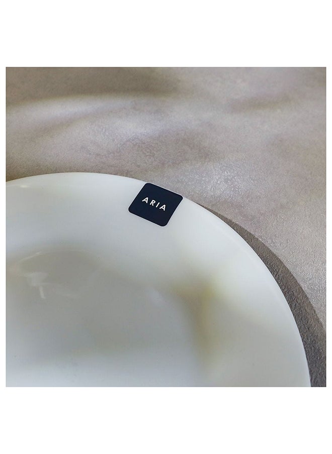 DANUBE HOME Aria Opal Dinner Plate For Dining Kitchen 25.5 Cm White  - Image 3