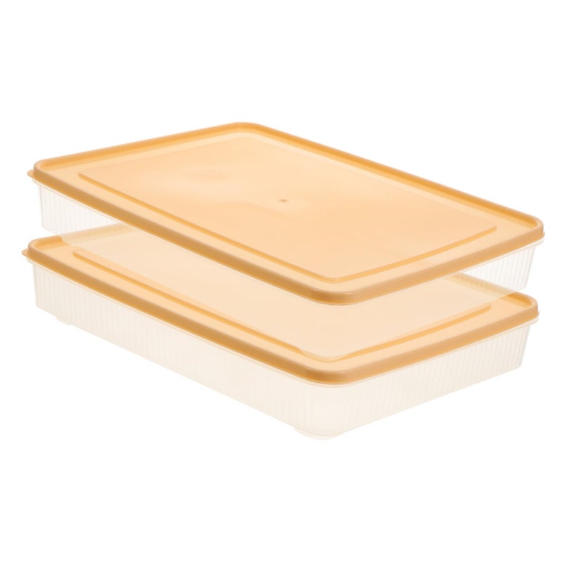 Refrigerator Egg Storage Box Organizer Space Saving Anti Crush Design 30 2X21 5X4 2CM Beige - Image 2
