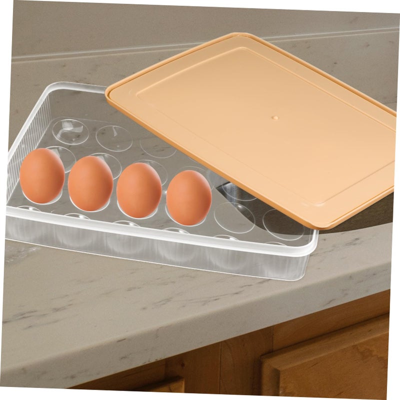 Refrigerator Egg Storage Box Organizer Space Saving Anti Crush Design 30 2X21 5X4 2CM Beige - Image 5