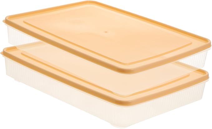 Refrigerator Egg Storage Box Organizer Space Saving Anti Crush Design 30 2X21 5X4 2CM Beige - Image 1