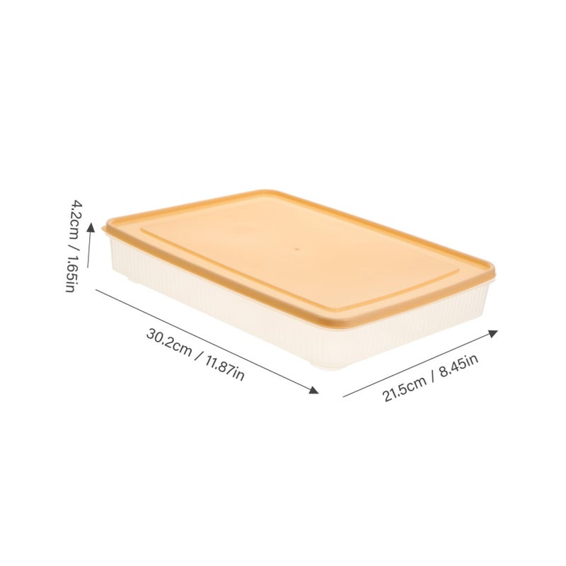 Refrigerator Egg Storage Box Organizer Space Saving Anti Crush Design 30 2X21 5X4 2CM Beige - Image 3