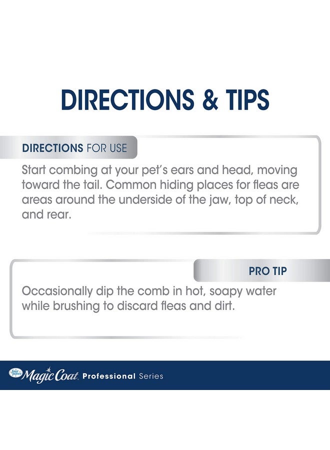 four paws Magic Coat Professional Series Grooming Contoured Grip Palm Flea Comb for Dogs, 1 Count - Image 5