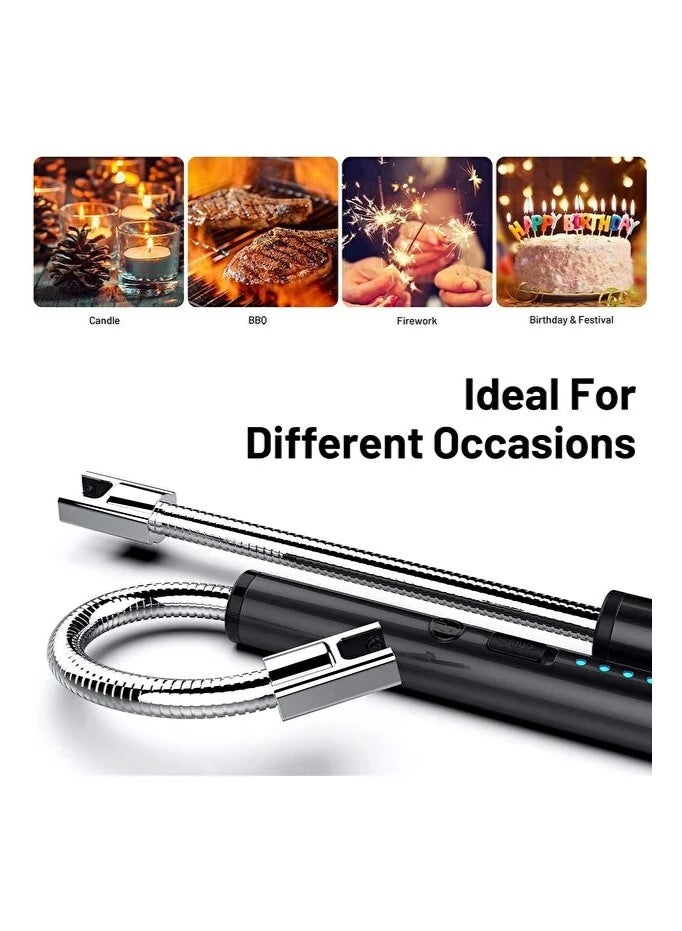 ولاعة الكترونية بتصميم مرن بدون لهب ،بلازما قابلة لاعادة الشحن مع مؤشر لحالة البطارية،مقاومة للرياح - Image 4