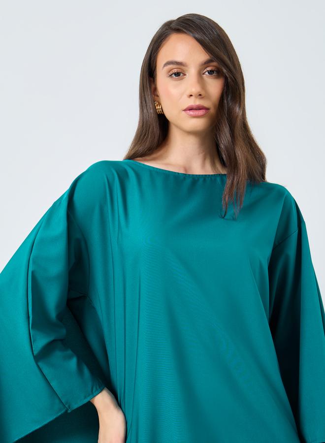 Take Two Styli Solid Batwing Sleeve Maxi Kaftan - Image 4