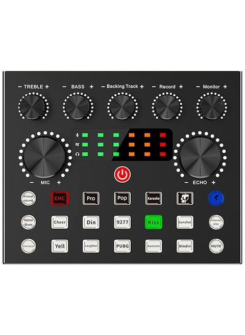 كارت صوت احترافى بلوتوث V8S  / مبدل الصوت / واجهة الصوت / للبث / الألعاب / التسجيل / الغناء / الكمبيوتر