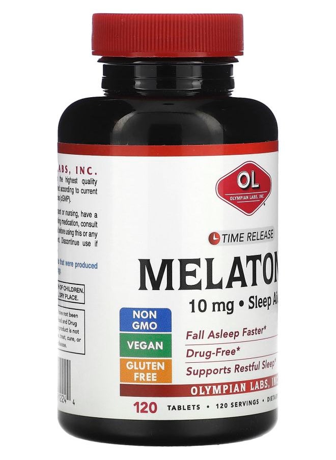 Olympian Labs Melatonin Time Release 10 mg 120 Tablets  - Image 2
