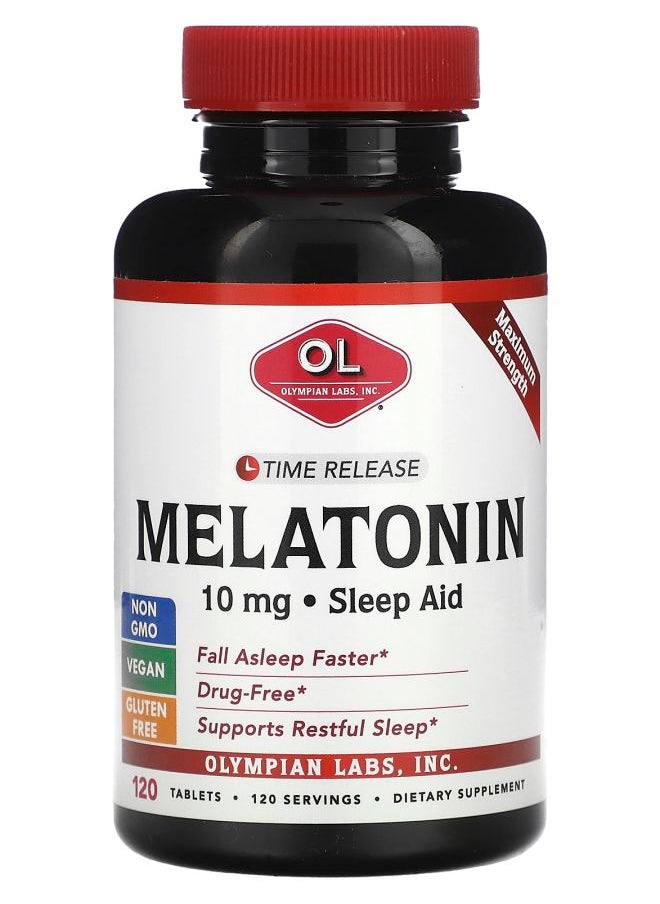 Olympian Labs Melatonin Time Release 10 mg 120 Tablets  - Image 1