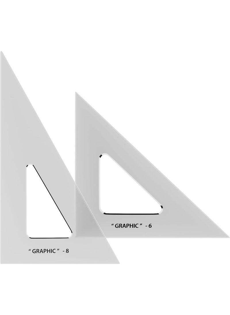 Alvin Alvin AS680 6  8 Transparent Triangle Set  - Image 1