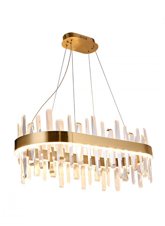 AL SALHIYA LIGHTING Modern 80LED Glass Iron Crystal Oval Pendant Light  - Image 2