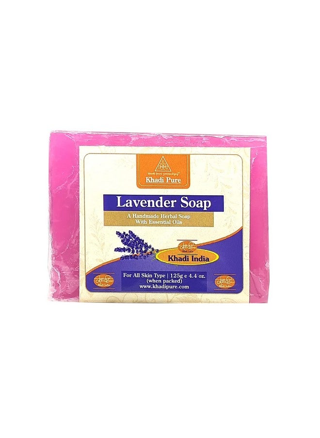 Khadi Pure Gramodyog - Herbal Lavender Soap, 125G - Image 1